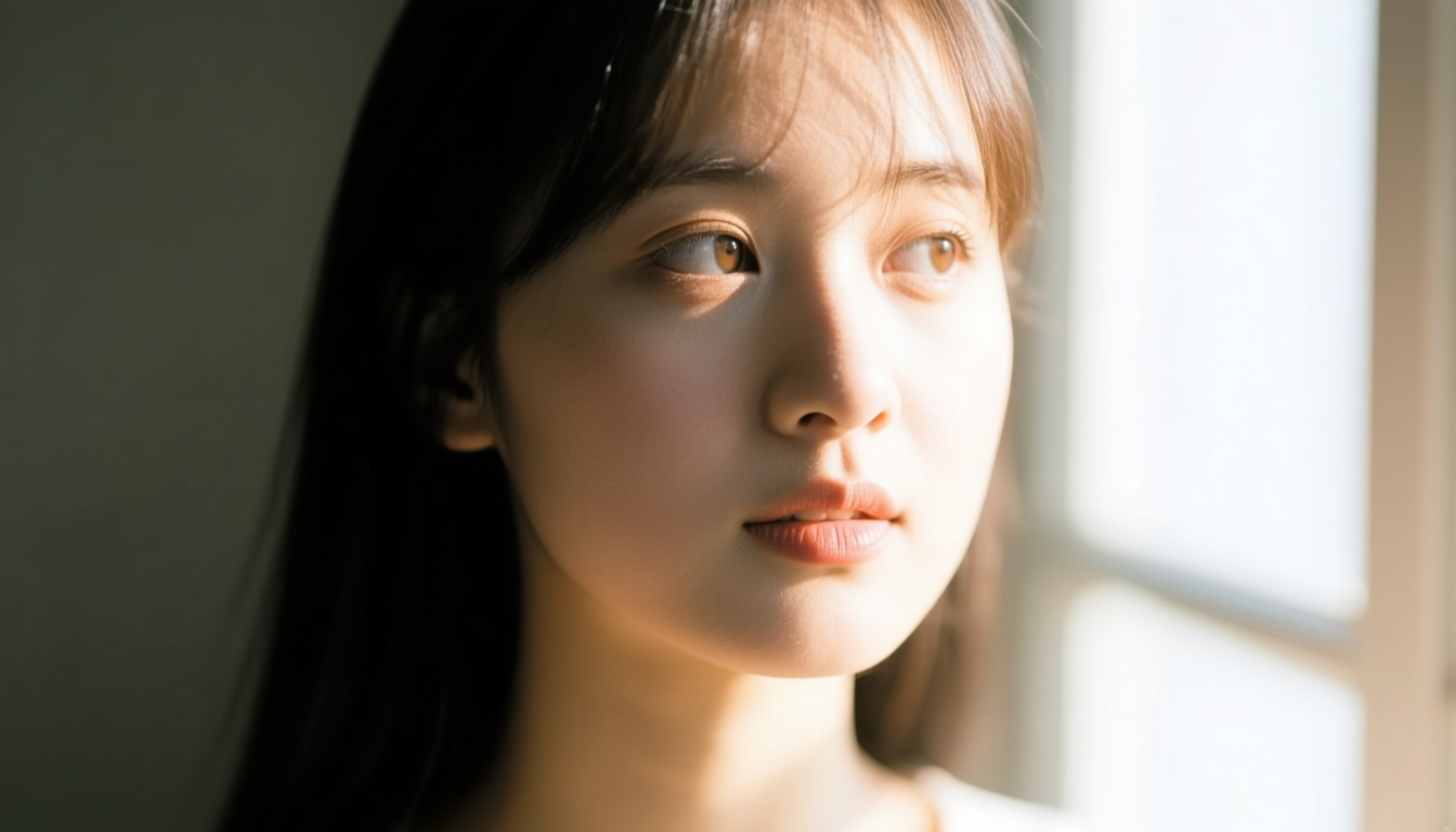 Soft window light portrait